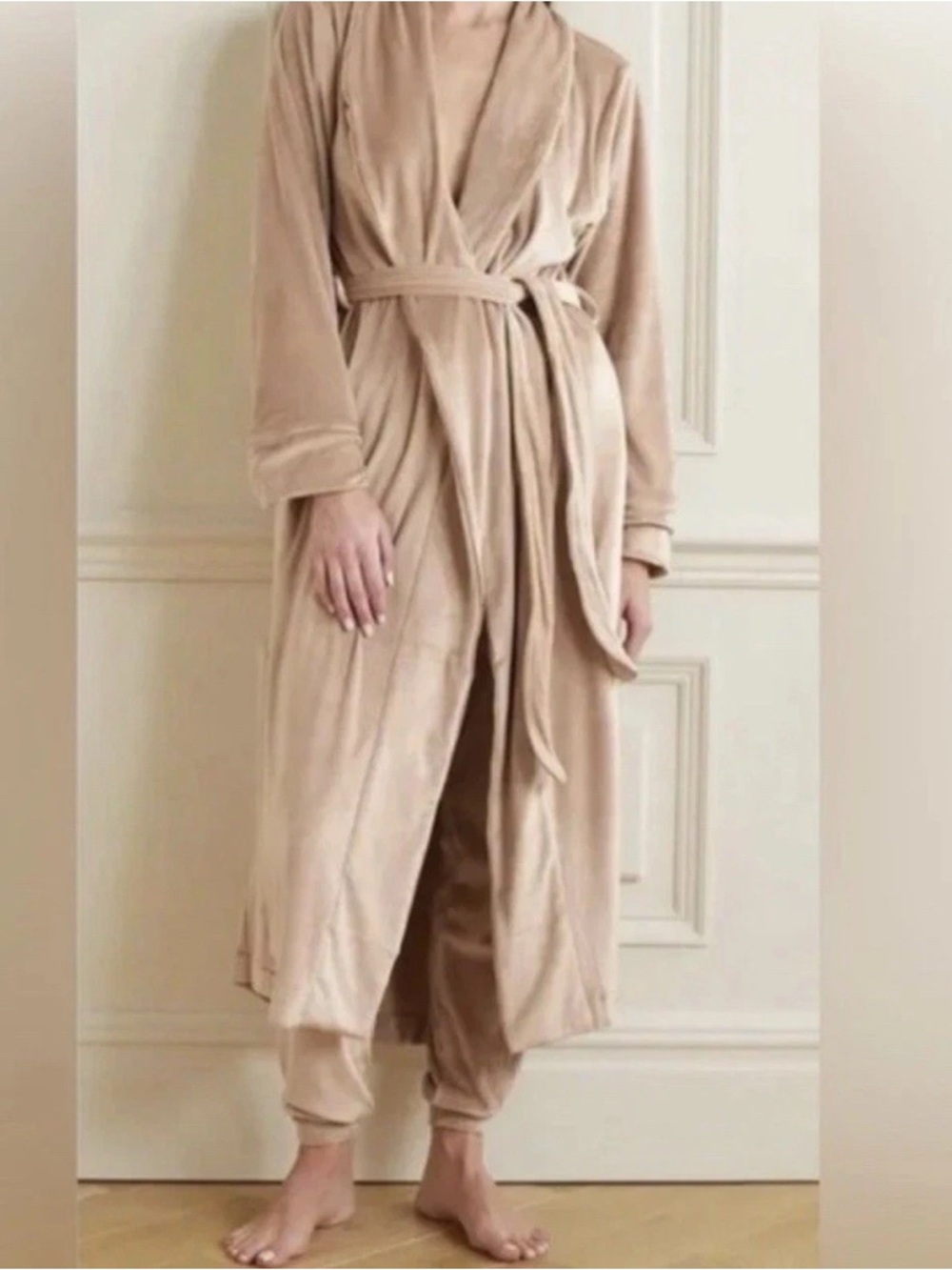 SKIMS Velour Long Wrap Robe Luxurious Cozycore Soft Luxury Champagne Honey XL